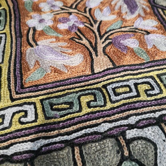 Elephant Tea / Coffee Pot Cozy Embroidered Chain Stitch Colorful Unused - Picture 10 of 10